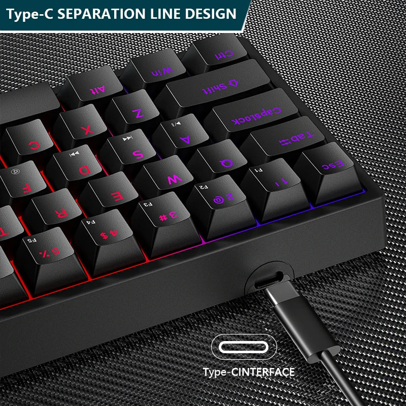 Clavier Mécanique Gaming EDUP K620 Mini RGB – 61 Touches